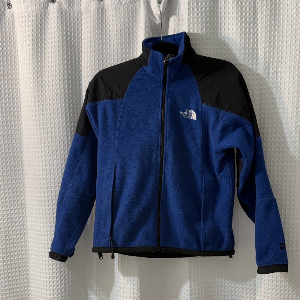 The North Face Women’s Blue and Black Fleece Jacket Size Small